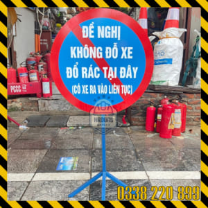 biên đề nghị không đỗ xe đổ rác tại đây